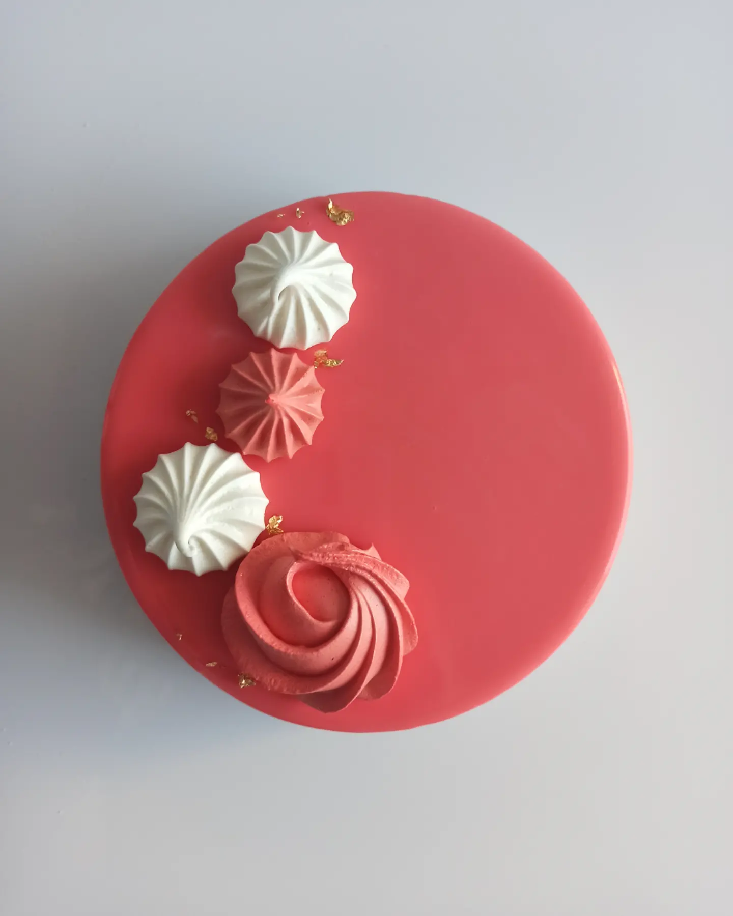 L'entremets Vanille Framboise de dessus